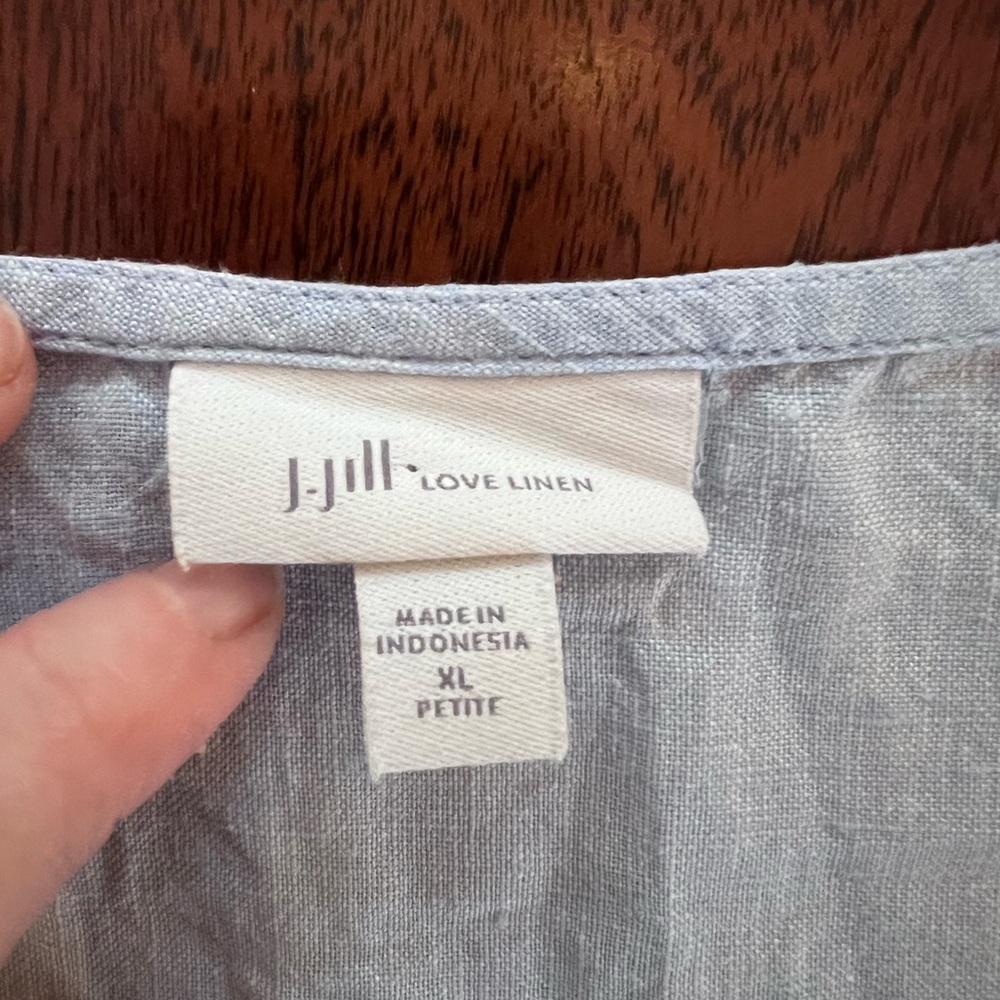 J. Jill Love Linen Sleeveless Shift Dress - Picture 3 of 5